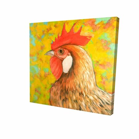 FONDO 16 x 16 in. Colorful Chicken-Print on Canvas FO2789468